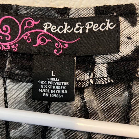 Animal Print Shell Jacket Sz Lge by Peck & Peck - Picture 7 of 8